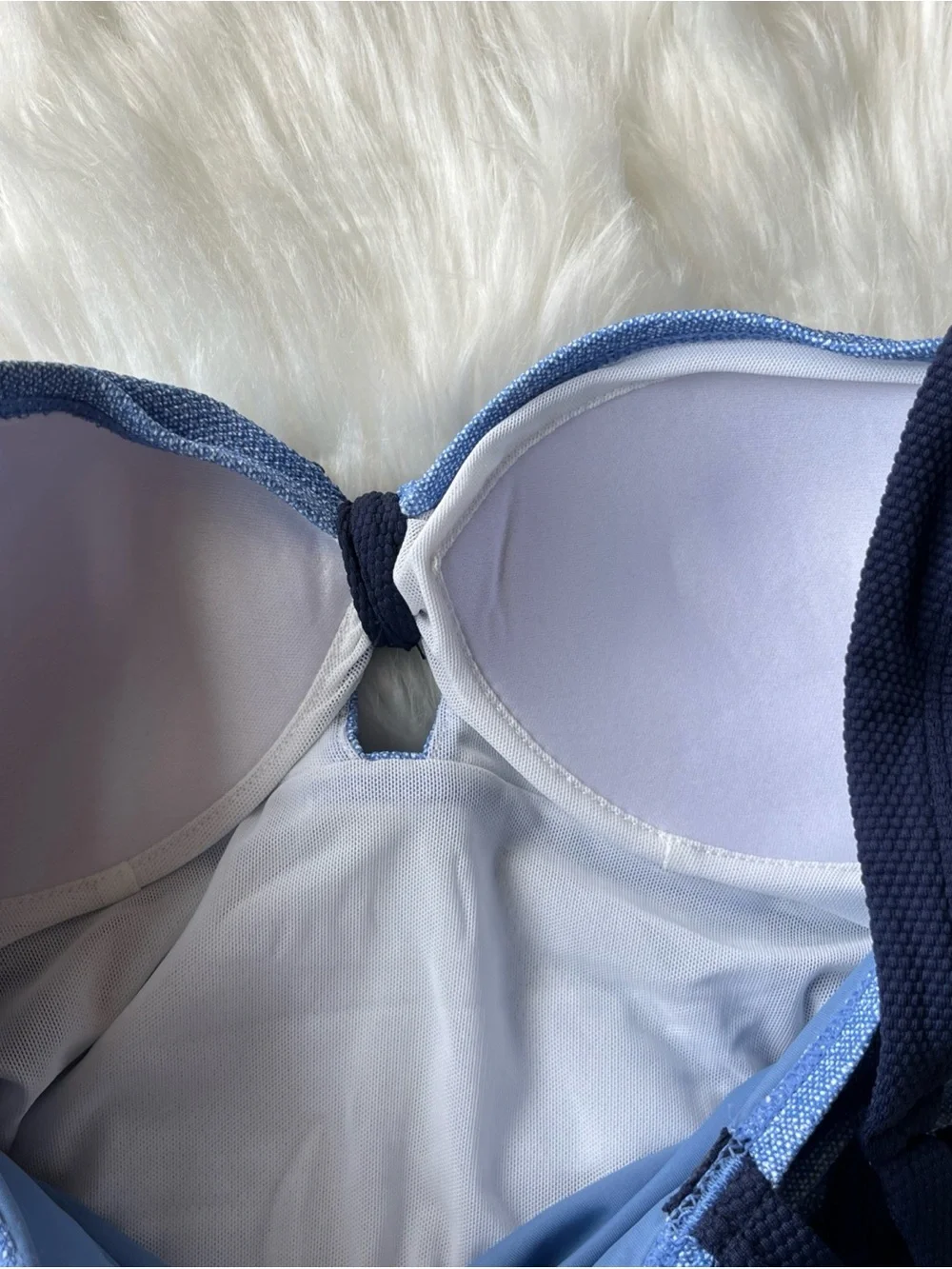 🆕 Tommy Bahama Island Cays One-piece Swimsuit Color Block Blue Women’s Size 6 - Picture 8 of 11
